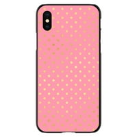 CASIZATNINK Torbica za iPhone XS - Custom Ultra tanka tanka tvrda crna plastična pokrov - Pink & Gold