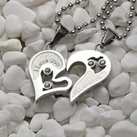 Ogrlice Jewelrys za žene Poklon Par ljubavne ogrlice Srce srčane ljubavi Par Ogrlica u obliku srčanog