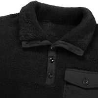 VBNERGOIE muške zimske puloverske jakne sa dugmetu za jaknu navratnik topli džemper kaput muški znoj