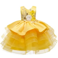 Dječja odjeća za djevojke Toddler Baby Kids Girls Patchwork Cvijeće Tulle Party haljina Princess Haljine Chmora