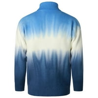 Muški džemper za pulover Redovno Fit Gradient Color Print Dugi rukav Turtleneck Top Bluza Slabica Stilrista