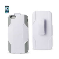 [Pakovanje od 2] Reiko iPhone plus 3-in- hibridna teška futrola za teške žalbe u sivoj bijeloj boji