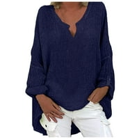 Rollbacks ženske modne košulje s dugim rukavom Bluzom ugodne ležerne duksere majica za žene za žene