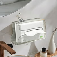 Vnanda Wit Wipe Dispenser-montirana prozirna tkiva BO PUNCH-BESPLATNA KAPITALNA KAPITALA WC PAPIR HOLDER