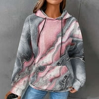Duks dukserice Ženska ležerna štampa dugih rukava s kapuljačom majica s kapuljačom, pulover