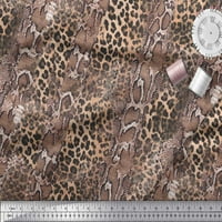 Soimoi White Rayon tkanina Leopard & Snake životinjski kožni tkanina za ispis od dvorišta široko
