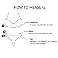 Leey-World Thong bikini kupaći kostimi bikini za žene dva kupa kupanja Halter B. Vrat Wrap Mid Struk