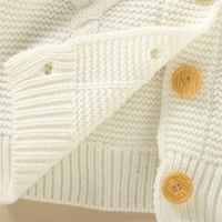SHPWFBE odjeća Djevojka Dječak Knit Cardigan džemper Topli pulover vrhove Toddler Solid Overtery Jakna