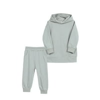 Kali_store Outfits za dječake Dječaci Jesenski odijelo Dugi rukav majica i jogger hlače postavljene sive, 3 godine