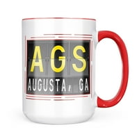 Zračna luka Neonblond AGS za Augusta, GA Poklon za ljubitelje čaja za kavu