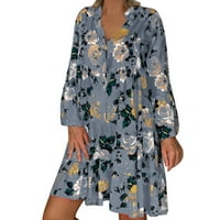 Haljine SoighXZC za žene V izrez labav majica haljina Ležerna Ležerne prilike na plaži Summer Haljina
