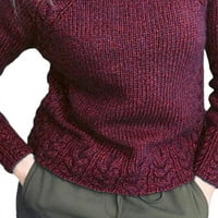 Žene Pola visokog ovratnika Solid Color Twit Pletene džemper Raglan rukav