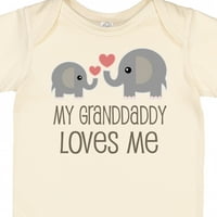 Inktastic Grandddy voli me slon poklon baby boy ili baby girl bodysuit
