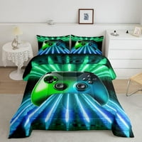 Green Blue GamePad komfor, igrača posteljina posteljina king size Moderni igrač igranje prekrivenog
