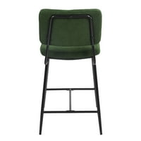 Homy Casa Counter visina bar stolica za stolice Da Da Zelena praškasta metalna tkanina od metala Trkni set sjedala od 4