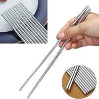 Parovi višestruki štapići za višekratnu upotrebu, metalni štapići od nehrđajućeg čelika, japanska kineska