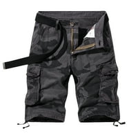 Homodles Muški Stretch Troškoj hlača - patentni trendi kratke hlače tamno sive veličine 3xl