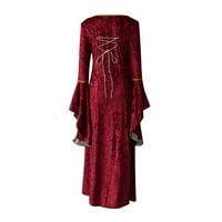Plus size Dress Swearder Ženska vintage keltska podna dužina renesansne gotičke haljine Žene sa džepovima