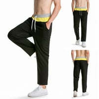 Zuwimk Muške hlače Stretch, Muški štit za mrlje Strijet Slim Fit ravna prednja haljina Pant crna, s