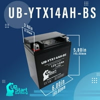 Zamjena baterije UB-YTX14AH-BS za Suzuki LT-F4WD KINGQUAD CC ATV - Fabrika aktivirana, bez održavanja,