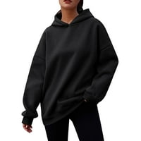 Jiyugala ženska dukserica s kapuljačom s kapuljačom, pulover s dugim rukavima L