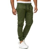 Duks za muškarce Ležerne prilike elastične joggings Sport Solid Baggy džepovi pantalone