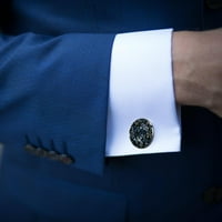 Muškarci klasične crne manžete za tuxedo košulje Business Wedding manžet gumb Slon