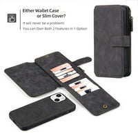 Keimprove multifunkcijski novčanik kućišta za iPhone Mini Pro Pro MA Kickstand Flip Cover Wallet dizajn