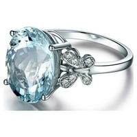 Novi dizajn Plavi dijamantni nakit Godišnji poklon vjenčani prstenovi za vjenčanje