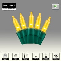 300 Mjesto žuto-extra-svijetla s krajnjim konektorima Božićni ukrasni svjetlo Ul certificirani mini