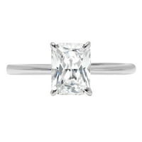1. CT zračenje Cleant Clear Simulirani dijamant 18k bijeli zlatni angažman prsten 9.25