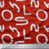 Soimoi pamučna kambrijska tkanina abecede, valovi i riblje umjetničko otisak šiva širine tkanine