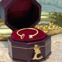 SKPBlutn prstenovi za žene Djevojke Gold Personalizirani rhinestone Početni nakit Personalizirano početno slovo Otvoreno sa dijamantnim poklopcima prstena