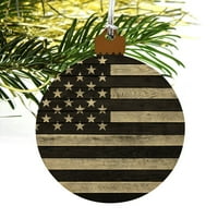 Rustikalna potpuštena američka zastava Drveni zrno zrna Drveni ukras za odmor