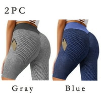 PXIAKGY joga kratke hlače za žene Žene Ležerne prilike učvršćene fitness sportske kratke hlače Tamno plava + xxl