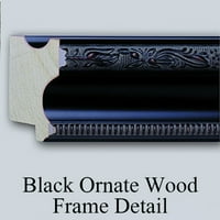 Frederick Carl Frieseke Black Ornate Wood Framed Double Matted Museum Art Print pod nazivom: Cvjetni