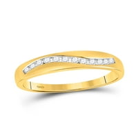 Dijamantna princeza 10kt žuti zlatni mens okrugli dijamantski vjenčani prsten za vjenčanje CTTW