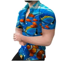 Slatke ribe ispisane havajske majice Mens bohemain rimska plaža Putnici tiskani Novetly T majice