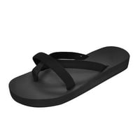 Ženske sandale ravne otvorene nožne prste, ljetne casual modne kupaonice Sandale za ženu crna veličina