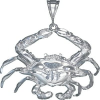 Ogromna teška sterling srebrna privjesna ogrlica s ogrlicama s dijamantskim prekidom i figaro lancem