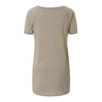 Chiccall prevelike majice za žene Ljeto Ležerne prilike Labavi V-izrez kratkih rukava s kratkim rukavima