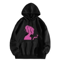 Tosmy ženska dukserica ženska hoodie džepni kapuljač na inspirativni dugi rukavi top dukseri za žene