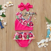 Kupaći odijela kupaće kupaće kupaće kostim djeca plaža bikini set kupaći kostimi djevojke kupaje dvije vruće ružičaste 2- godine