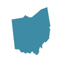 Naljepnica Ohio u obliku naljepnice za naljepnicu - samoljepljivi vinil - Vremenska zaštitna - izrađena u SAD - Mnogo boja i veličina - Oh