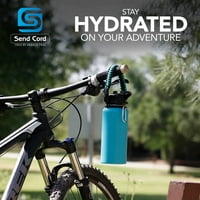 SendCord Paracord ručka za boce za vodu za hidrokvice široke usta - Jednostavan nosač sa preživljačem,
