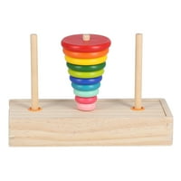Tebru Tower of Hanoj ​​Puzzle Drvena logička igračka sa skladištem Bo za djecu i više, puzzle drvena logička igračka, drvene kule HANOI