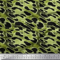 Soimoi Green Rayon tkanina Leopard Životinjski kožni dekor Tkanina od tiskanog dvorišta široko