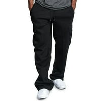 Farfi Men Solid Color Multi džepovi Hlače nacrtavaju labave sportske sportske hlače