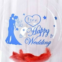 Romantične sretne naljepnice za vjenčanje naljepnica Jumbo Bobo Balloons DIY dekor plave boje