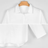 Ribolovni mamac Ženski smiješni gumb za ispis dolje majice dugih rukava labave bluze